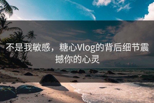 不是我敏感，糖心Vlog的背后细节震撼你的心灵