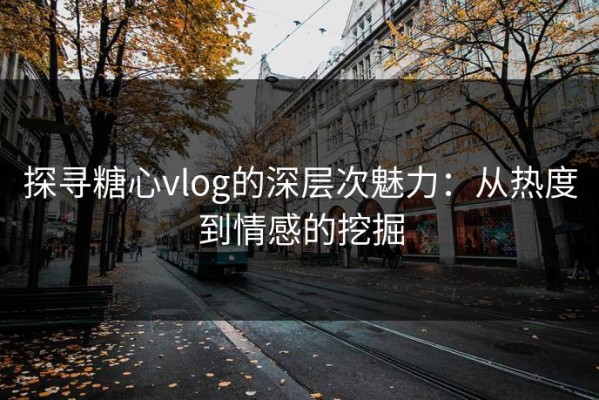 探寻糖心vlog的深层次魅力：从热度到情感的挖掘