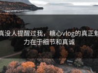 真没人提醒过我，糖心vlog的真正魅力在于细节和真诚