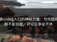 糖心vlog入口的神秘力量：为何越刷越不能自拔，评论区争论不休