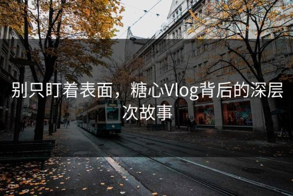 别只盯着表面，糖心Vlog背后的深层次故事