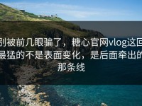 别被前几眼骗了，糖心官网vlog这回最猛的不是表面变化，是后面牵出的那条线