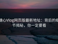 糖心Vlog网页版最新地址：背后的细节揭秘，你一定要看
