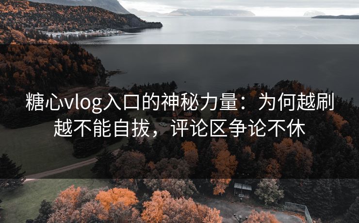 糖心vlog入口的神秘力量：为何越刷越不能自拔，评论区争论不休