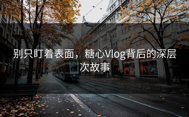 别只盯着表面，糖心Vlog背后的深层次故事