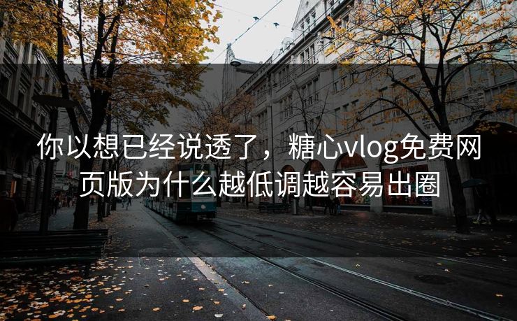 你以想已经说透了,糖心vlog免费网页版为什么越低调越容易出圈 你以想已经说透了,糖心vlog免费网页版为什么越低调越容易出圈