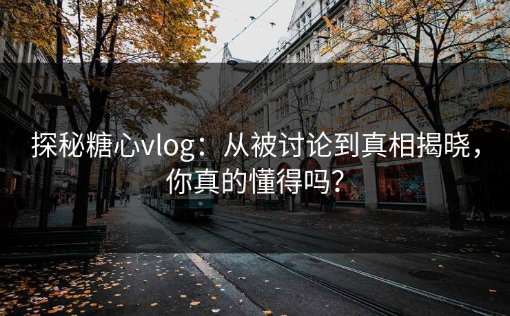 探秘糖心vlog：从被讨论到真相揭晓，你真的懂得吗？