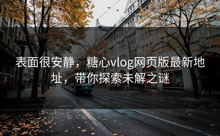 表面很安静，糖心vlog网页版最新地址，带你探索未解之谜