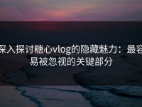 深入探讨糖心vlog的隐藏魅力：最容易被忽视的关键部分