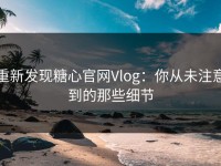 重新发现糖心官网Vlog：你从未注意到的那些细节