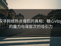 探寻网络热点背后的真相：糖心vlog的魔力与深层次的吸引力