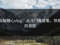 探秘糖心vlog：从冷门角度看，惊艳的发现