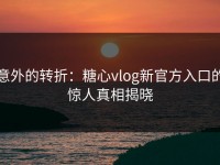 意外的转折：糖心vlog新官方入口的惊人真相揭晓