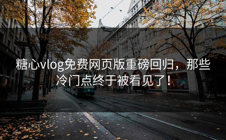 糖心vlog免费网页版重磅回归，那些冷门点终于被看见了！